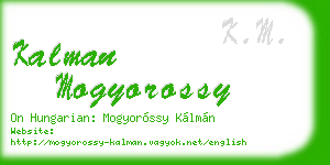 kalman mogyorossy business card