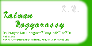 kalman mogyorossy business card